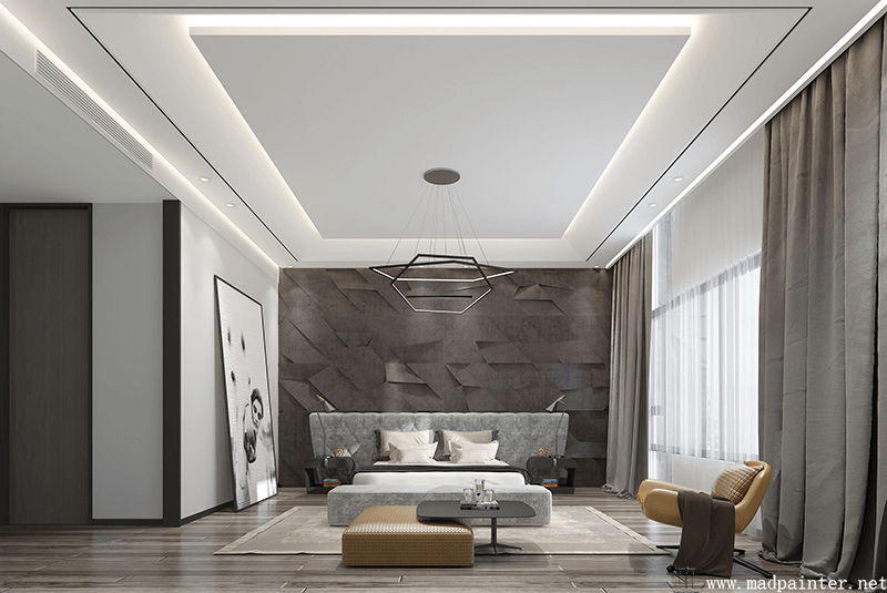 Modern style villa rendering